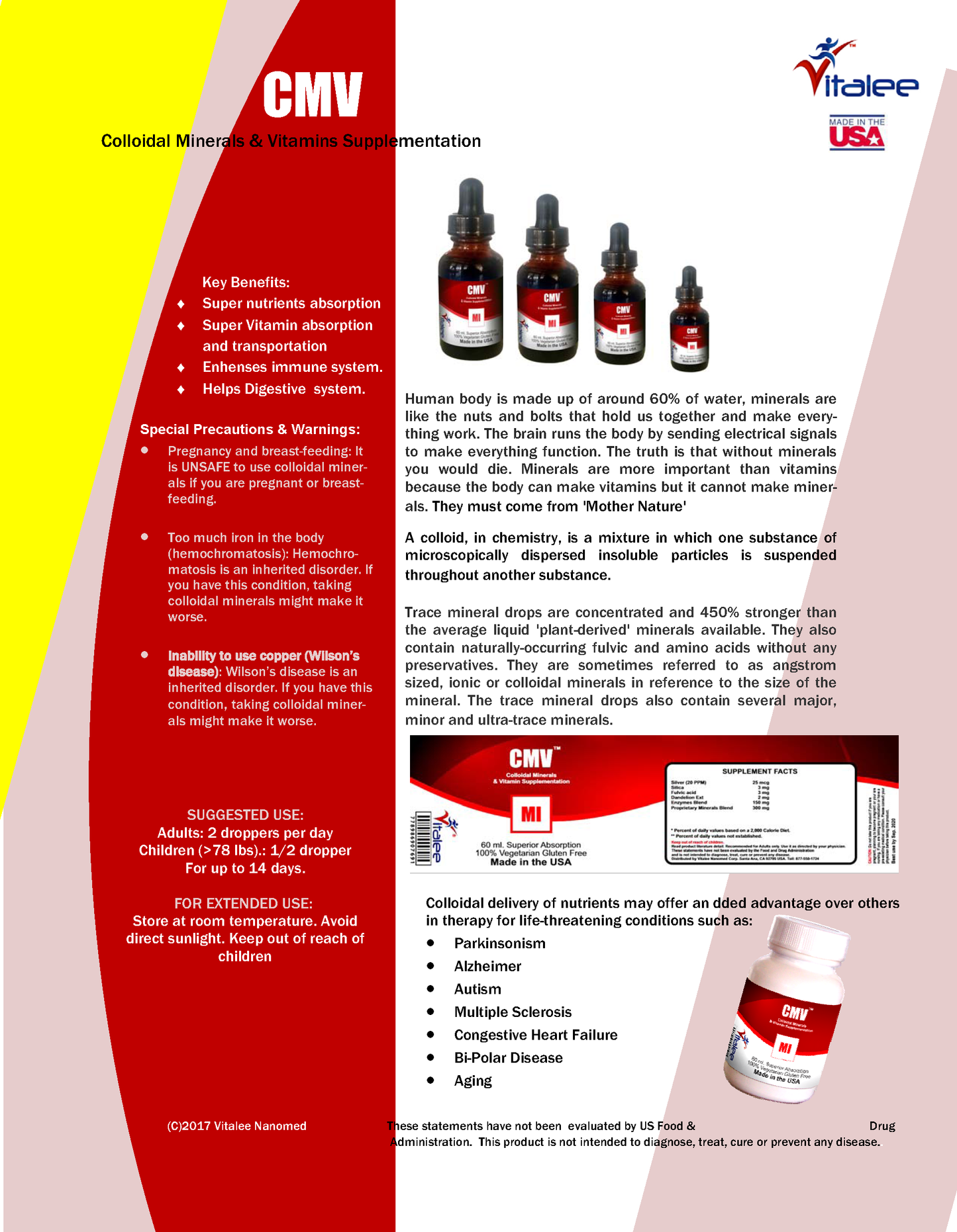 1072-CMV-Colloidal Antiviral blend to fight Antibiotic Resistance-1 bottle,60 ml