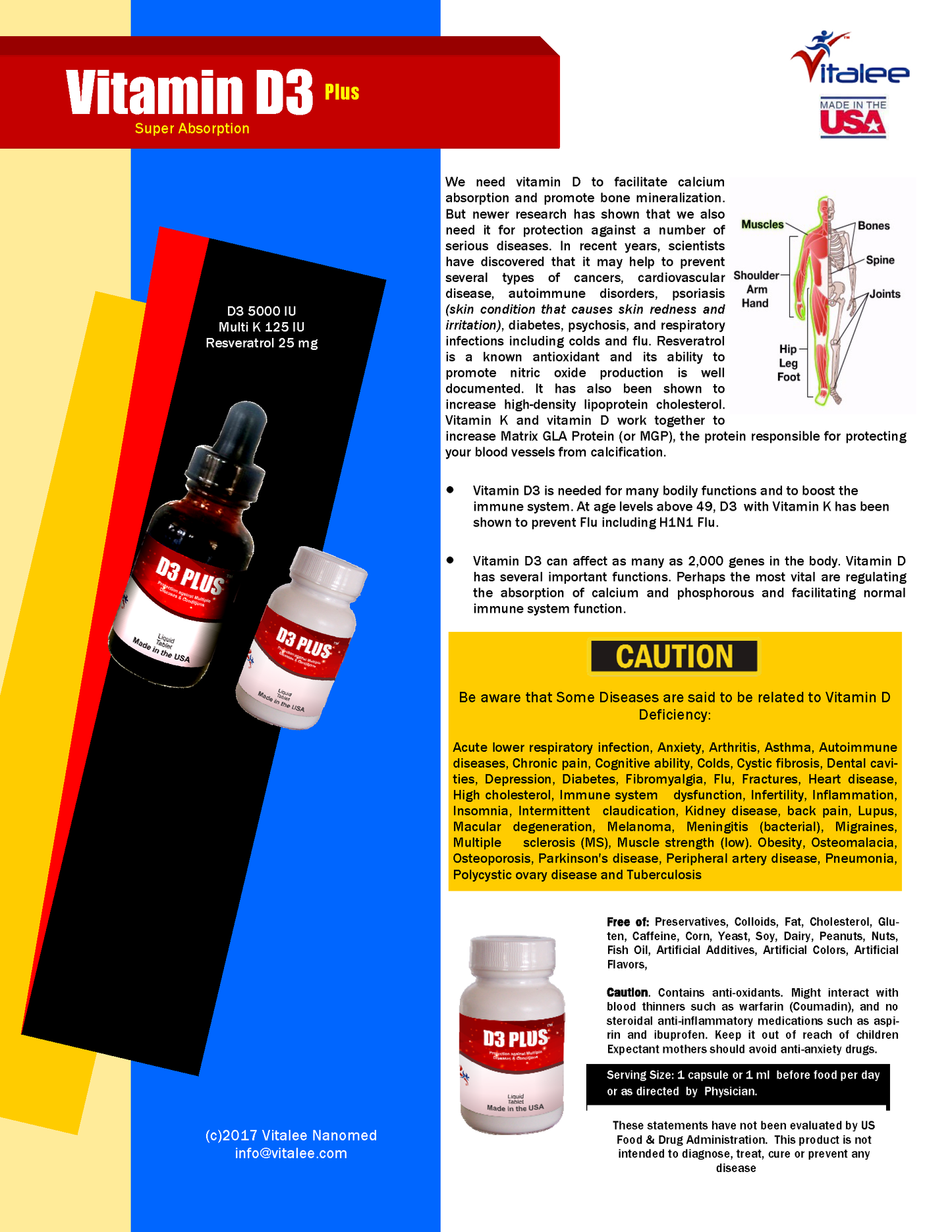 1075-Vitamin D3 Plus Drops (60 ml)