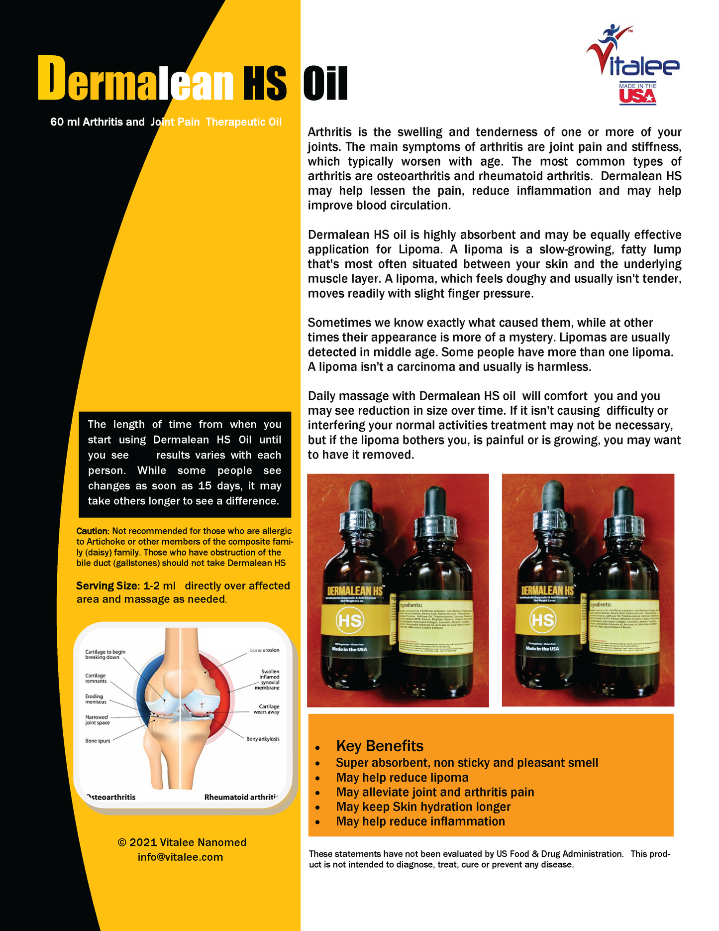 1100-Dermalean HS-Hair Oil Plus Capsule combo Packt(Capsule 60)