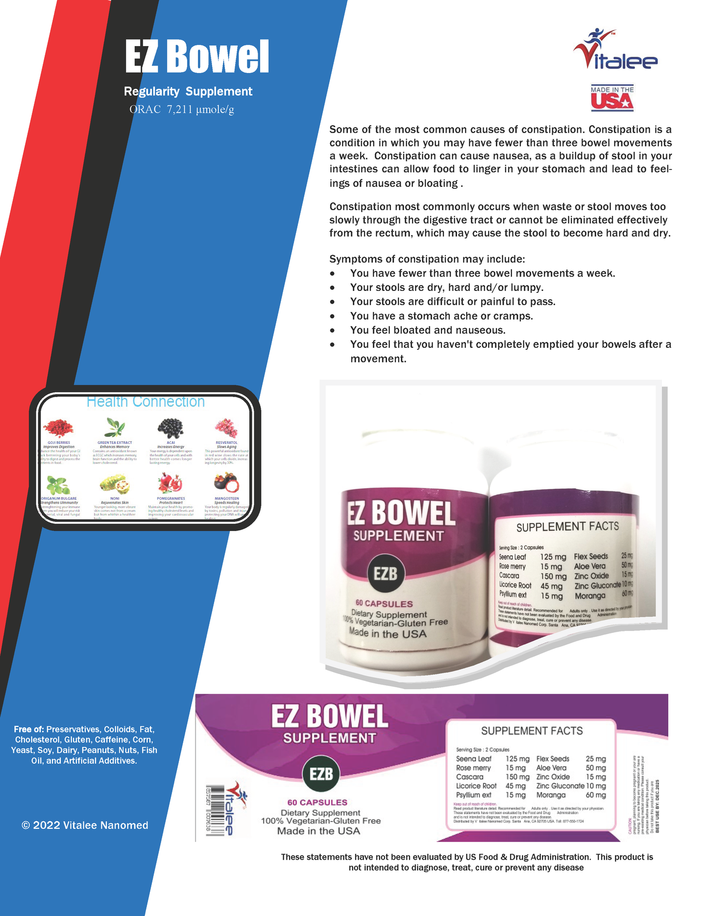 1162-EZ Bowel Supplement (Capsule 60ct)