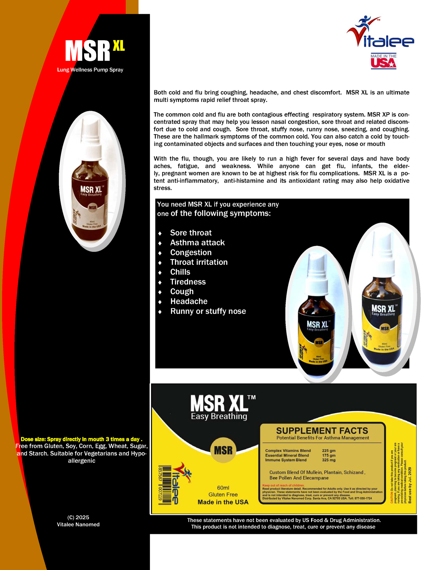 1147-Msr XL Easy Breathing-Spray Pump (60ml)