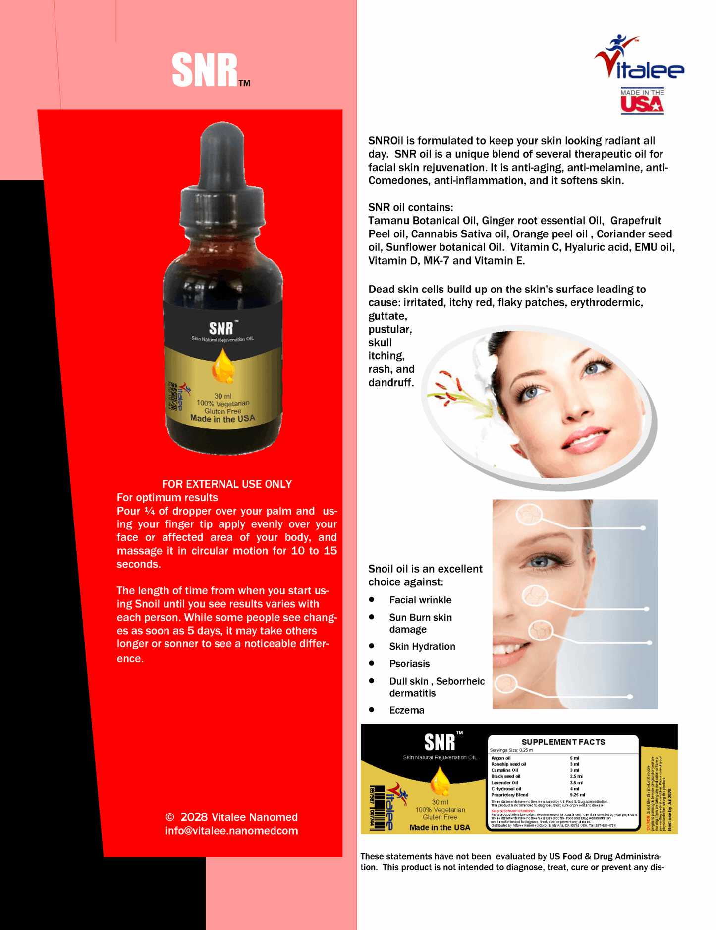 SNR-Anti Aging Facial Oil