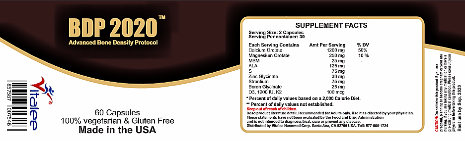 BDP 2020 Advanced Rheumatoid Arthritis, Bone Density Protocol (Capsule 60ct)