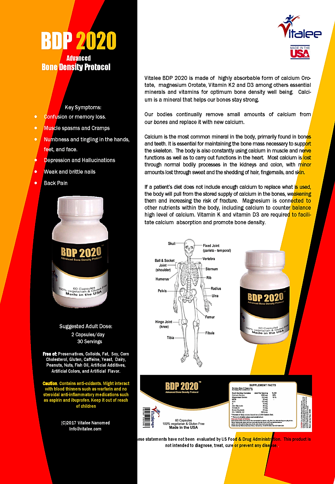 BDP 2020 Advanced Rheumatoid Arthritis, Bone Density Protocol (Capsule 60ct)