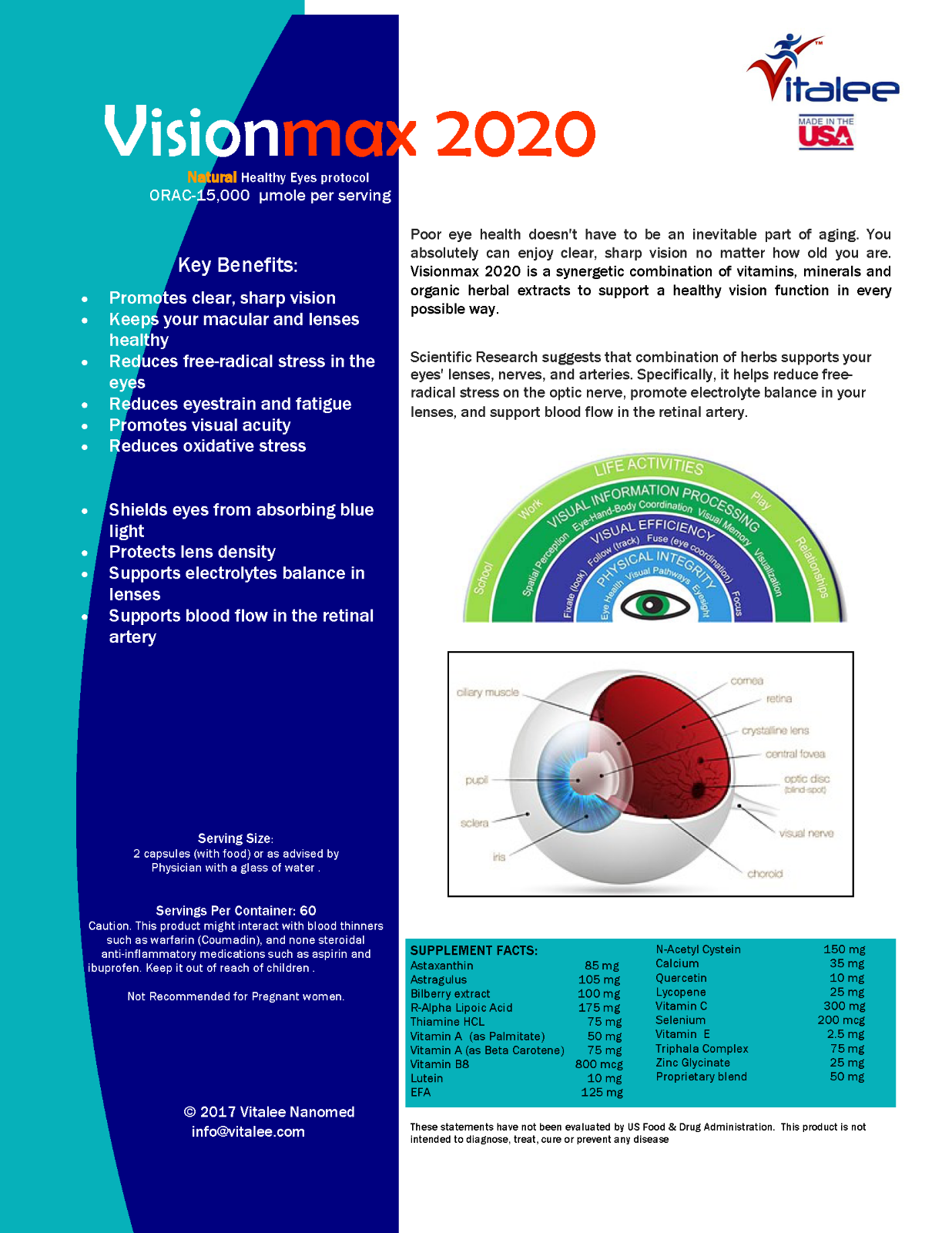 Visionmax 2020 Macular Eyes Health Supplement (Capsule 60)