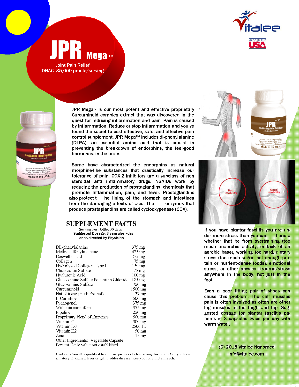 1184-Multi Symptoms Body Pain Combo Pack. (Capsule 60x3)