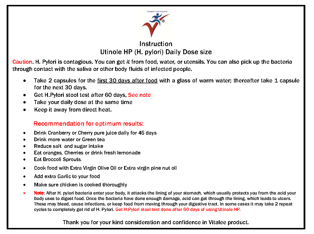 Utinole HP 2020- Econo Pack( 3 bottles of 60ct)