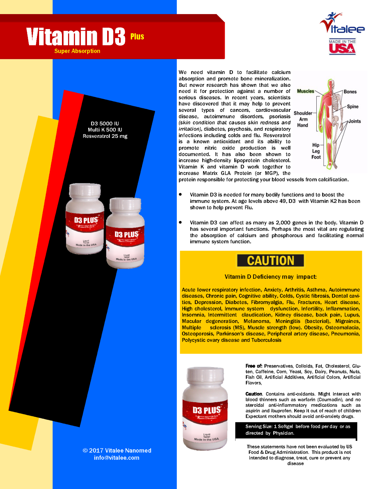 Bone Combo Pack-Vitamin D3 Plus & Calmatate XP (2x60ct )