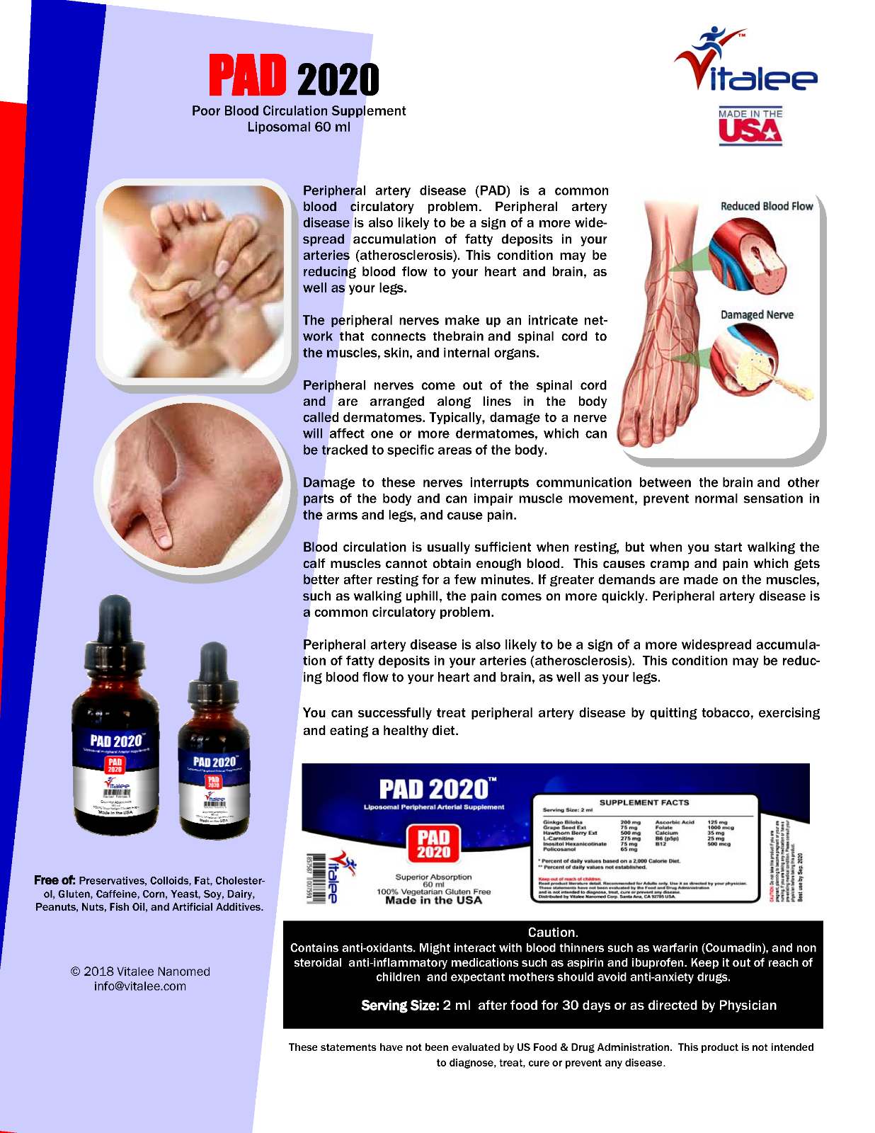 1172-PAD 2020- Liposomal Blood Circulation Disorder Supplement (1x60 ml)