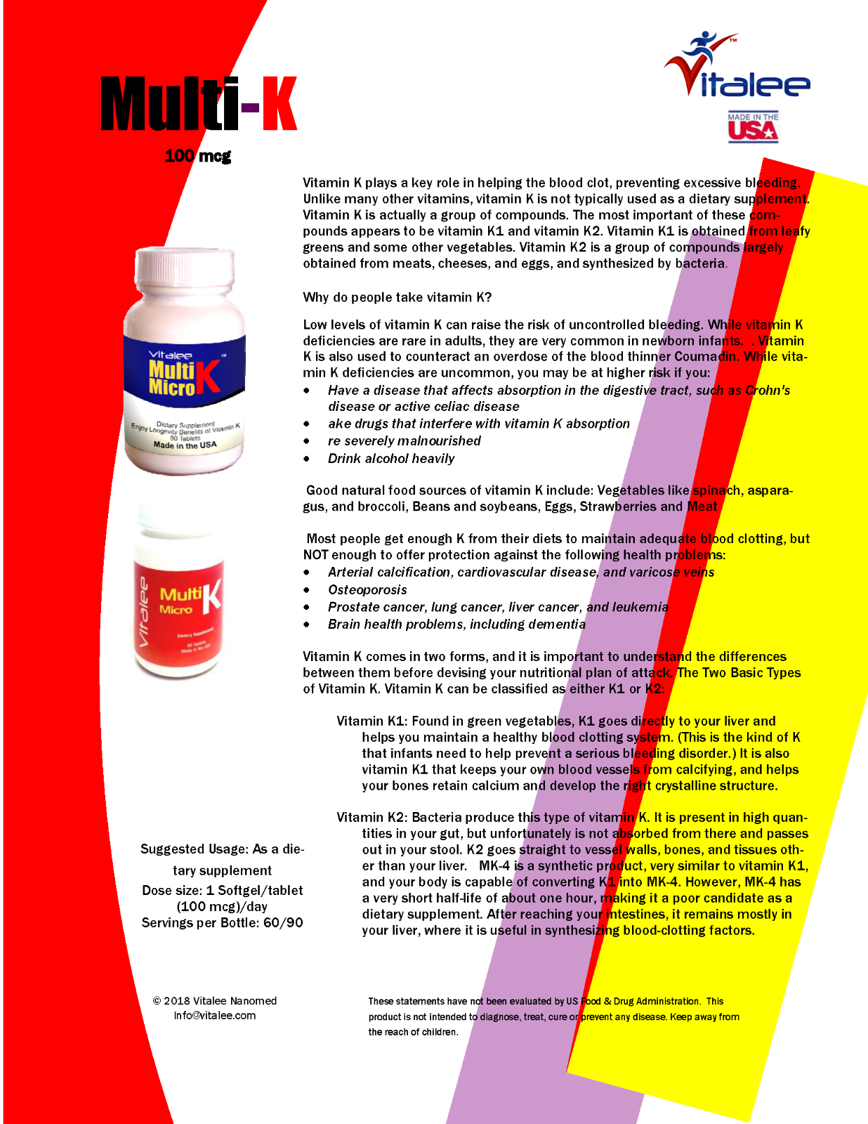 1084-Multi K-Vitamin K Tablet Pack (3x60)