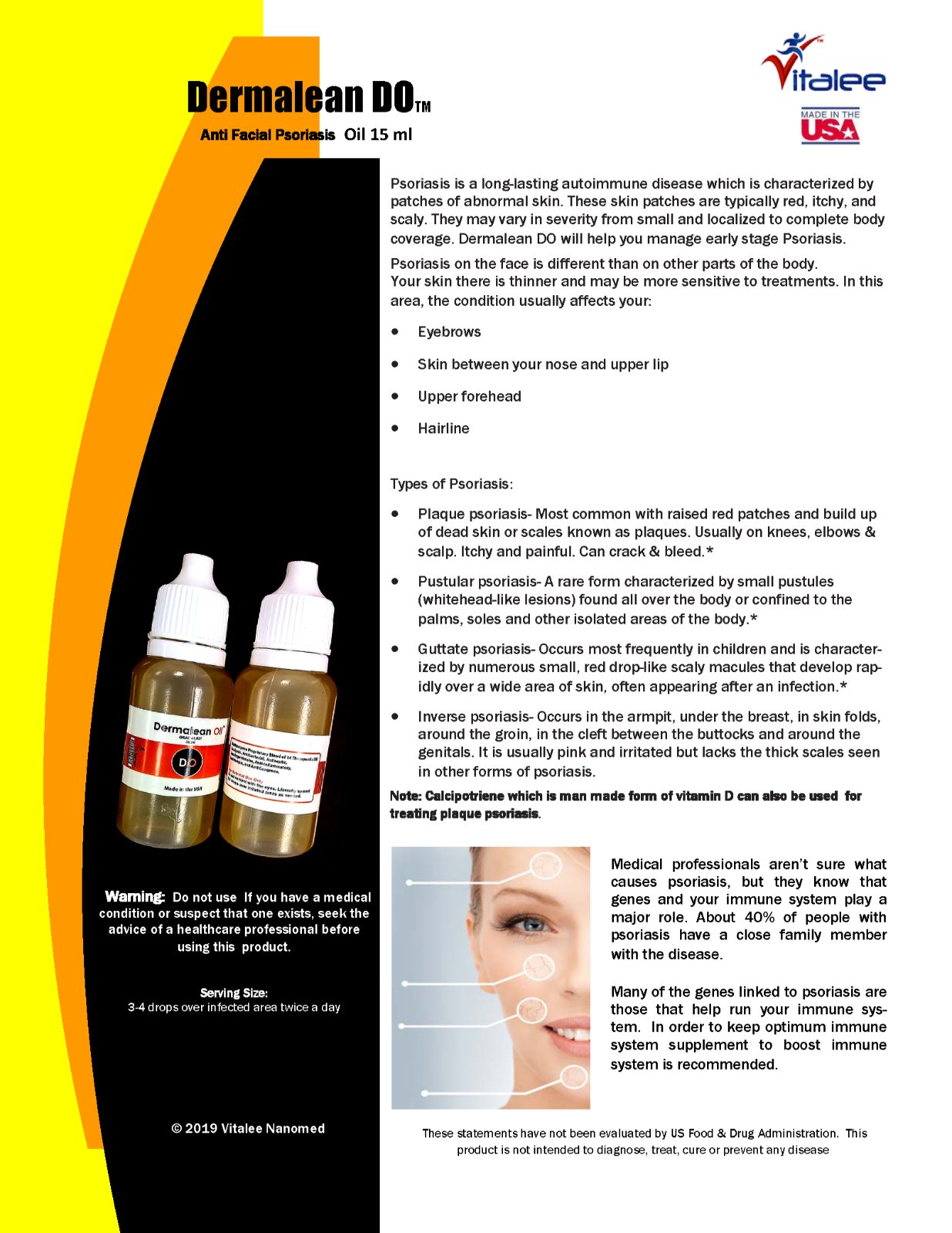 Dermalean DO- Anti Facial Psoriasis Oil 15 ml