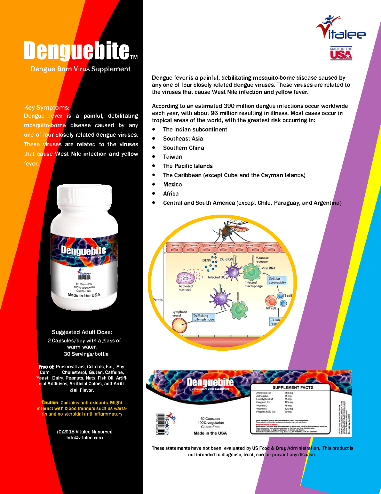 Denguebite-Dengue Mosquito Born Virus Supplement (Capsule 60ct)