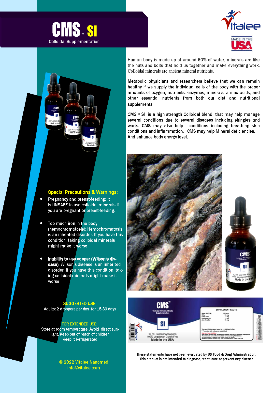 1071-CMS-Colloidal Silver Antimicrobial blend to fight Antibiotic-(1X60 ml)