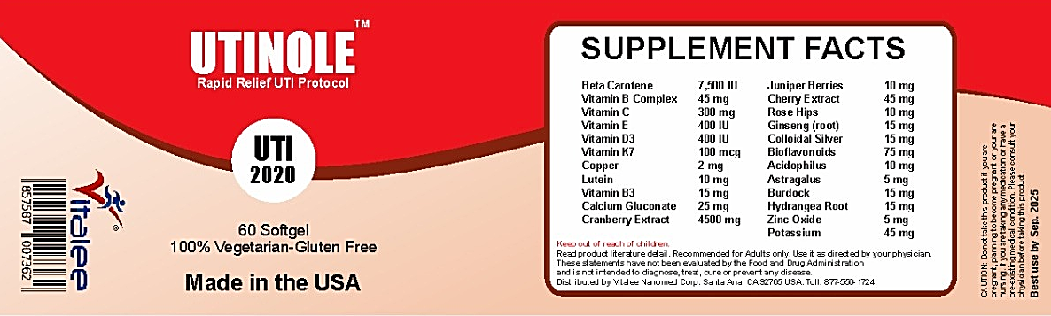 UTI 2020. Rapid Urinary Tract Infection Rapid Relief (Softgel 60ct)