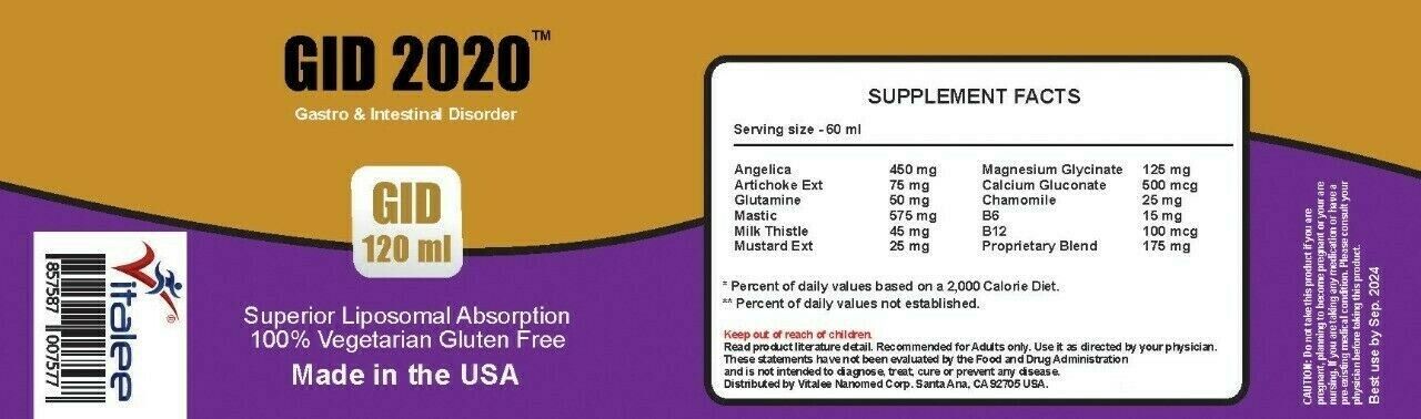 GID 2020- Super Gastrointestinol Supplement Drink (1 bottle, 120 ml)