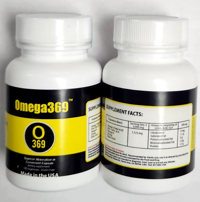 Omega369 Fuel 4 Brain ensuring balanced EPA, DHA and GLA (Softgel 30ctX2 bottle)