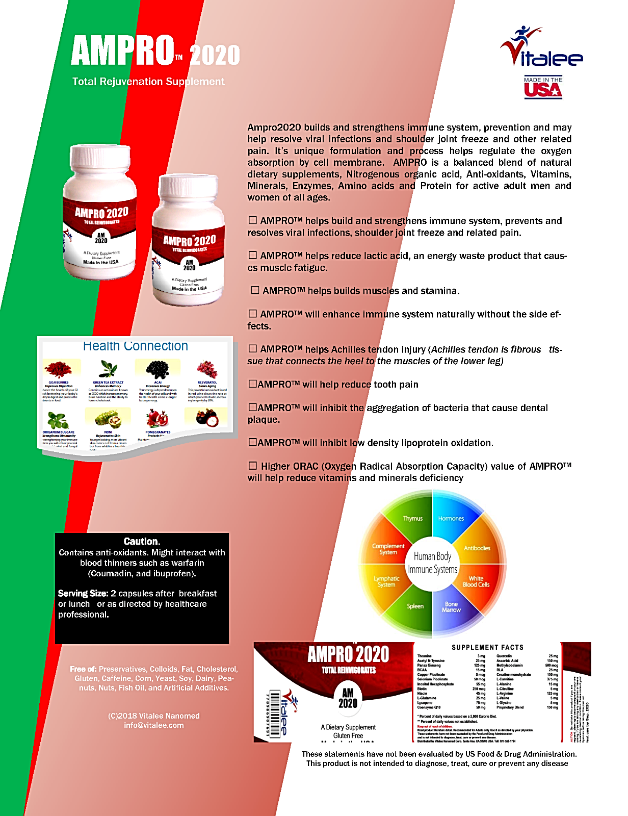 AMPRO 2020 Stronger immune system & Endurance (3X60 cnt)