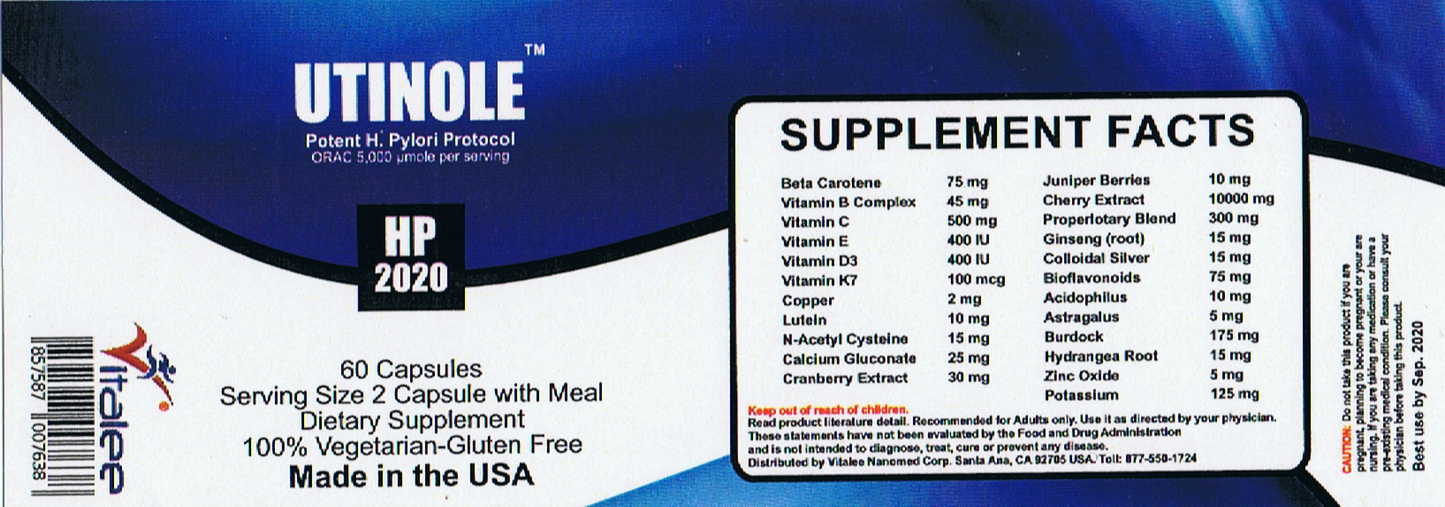1066-Combo C-Utinole H.Pylori & Urinary Tract Infection (Capsule/Softgel 2x60ct)