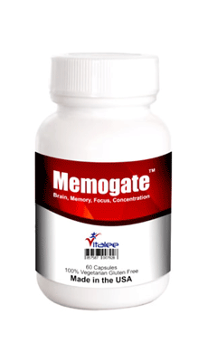 Memogate- Memory, Brain Focus, Concentration, Cognitive Enhancer (Caps 60 cnt)