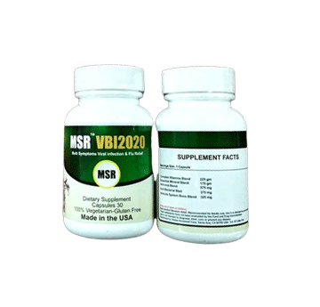 MSR VBI- Anti-Flu, Cold, Cough, Sore throat, Asthma, Chills & Fever-(Caps 30 ct)