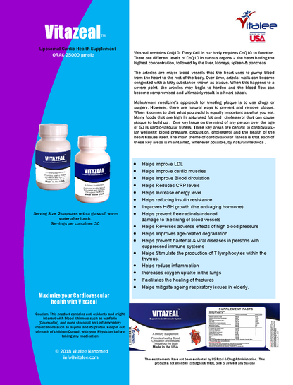 1190-Vitazeal-Cardiovascular fitness Pack (3X60ct)