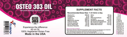 Osteo 303 Oil-Osteoporosis, Arthritis, Osteopenia Massage Oil (60 ml)