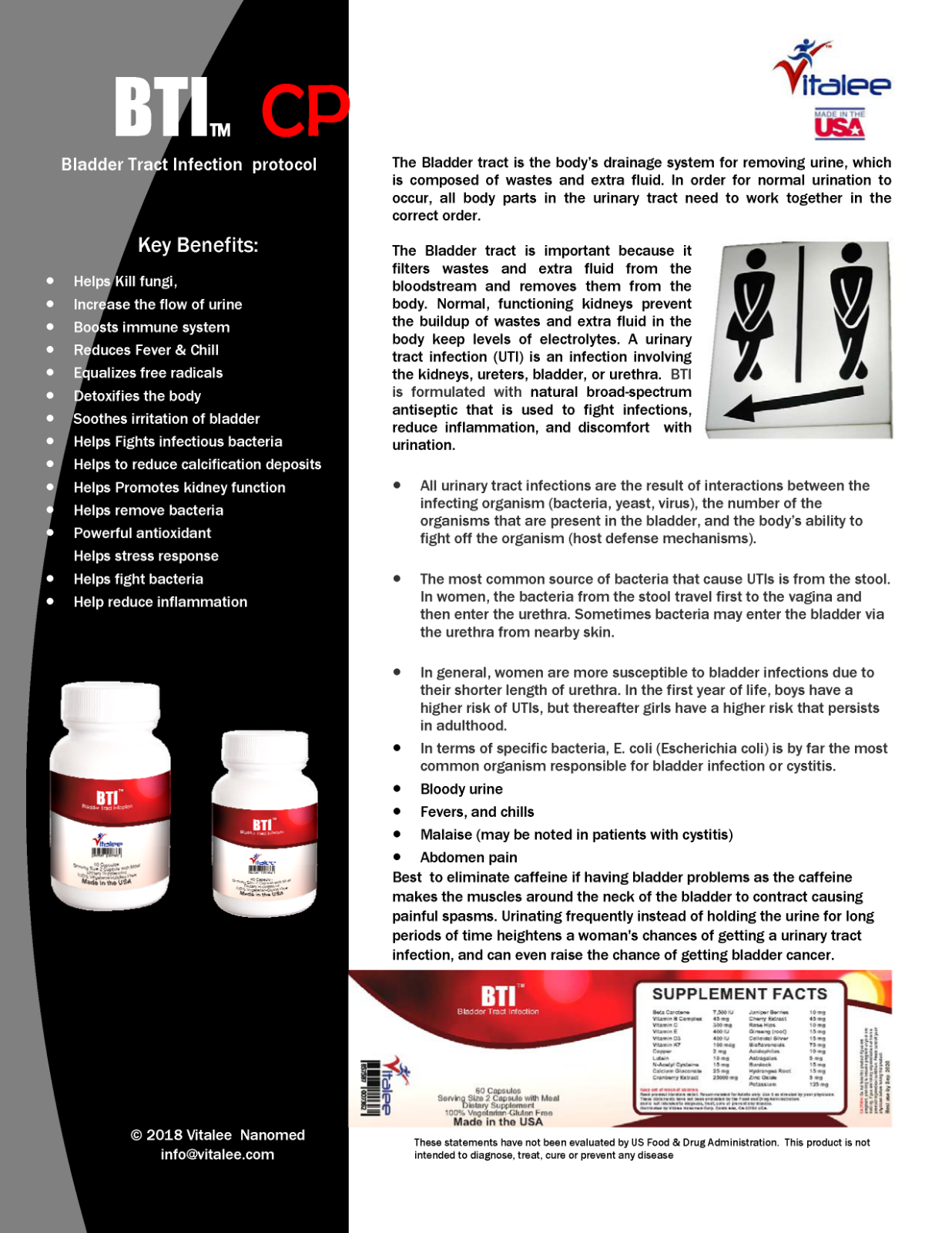 BTI-Bladder Tract Infection Protocol (Capsule 60ct)