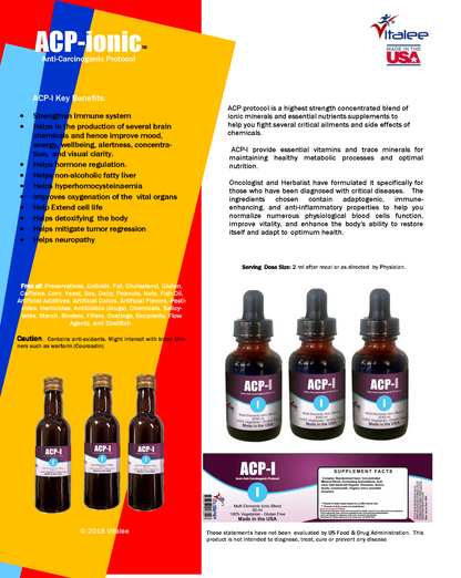 ACP-I Nano Ionic Multi Minerals and Vitamins Supplement for all ages(1, 60 ml)