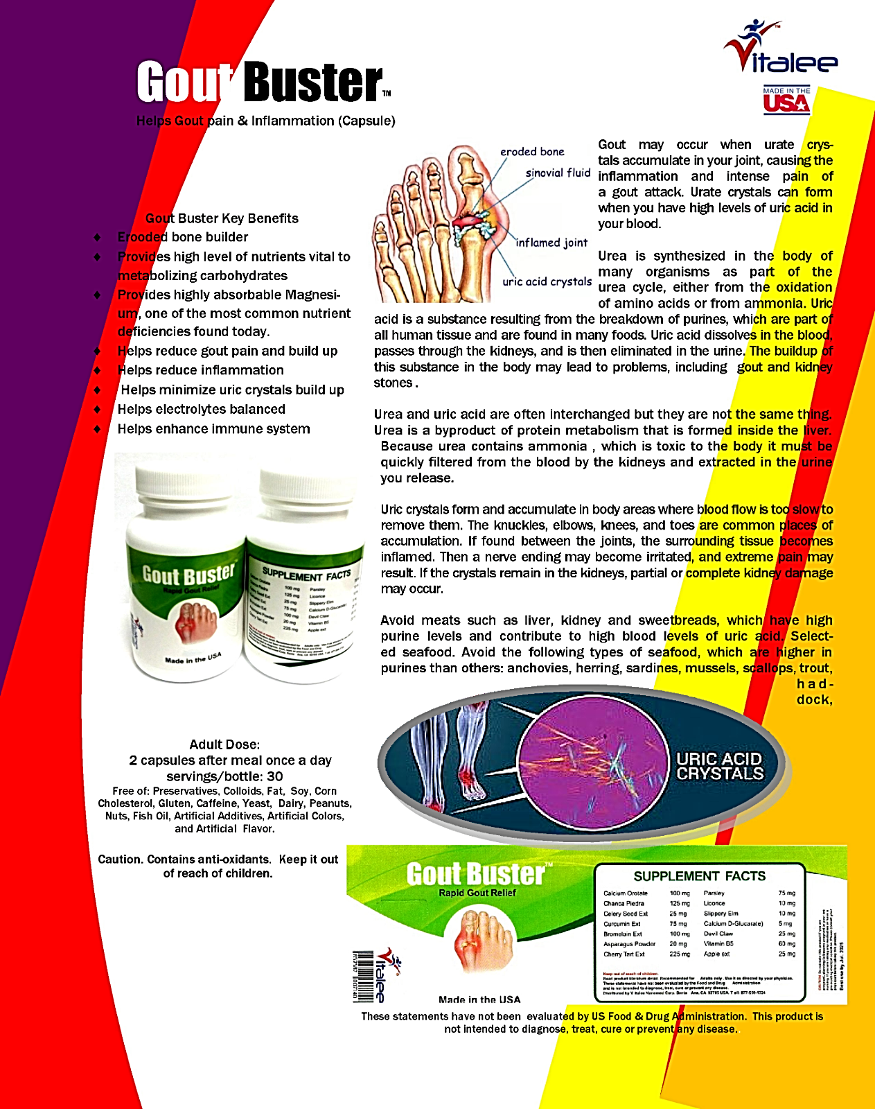 Gout Buster Faster Relief (60 capsule)