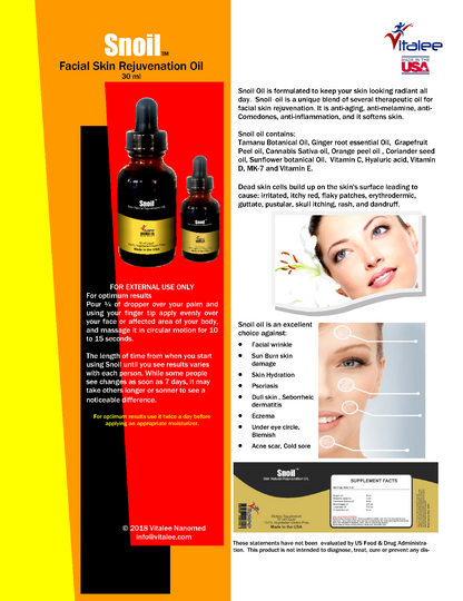 Snoil-Anti Aging Facial Skin Oil for Radiant Looking Skin NOW (1,30 ml)