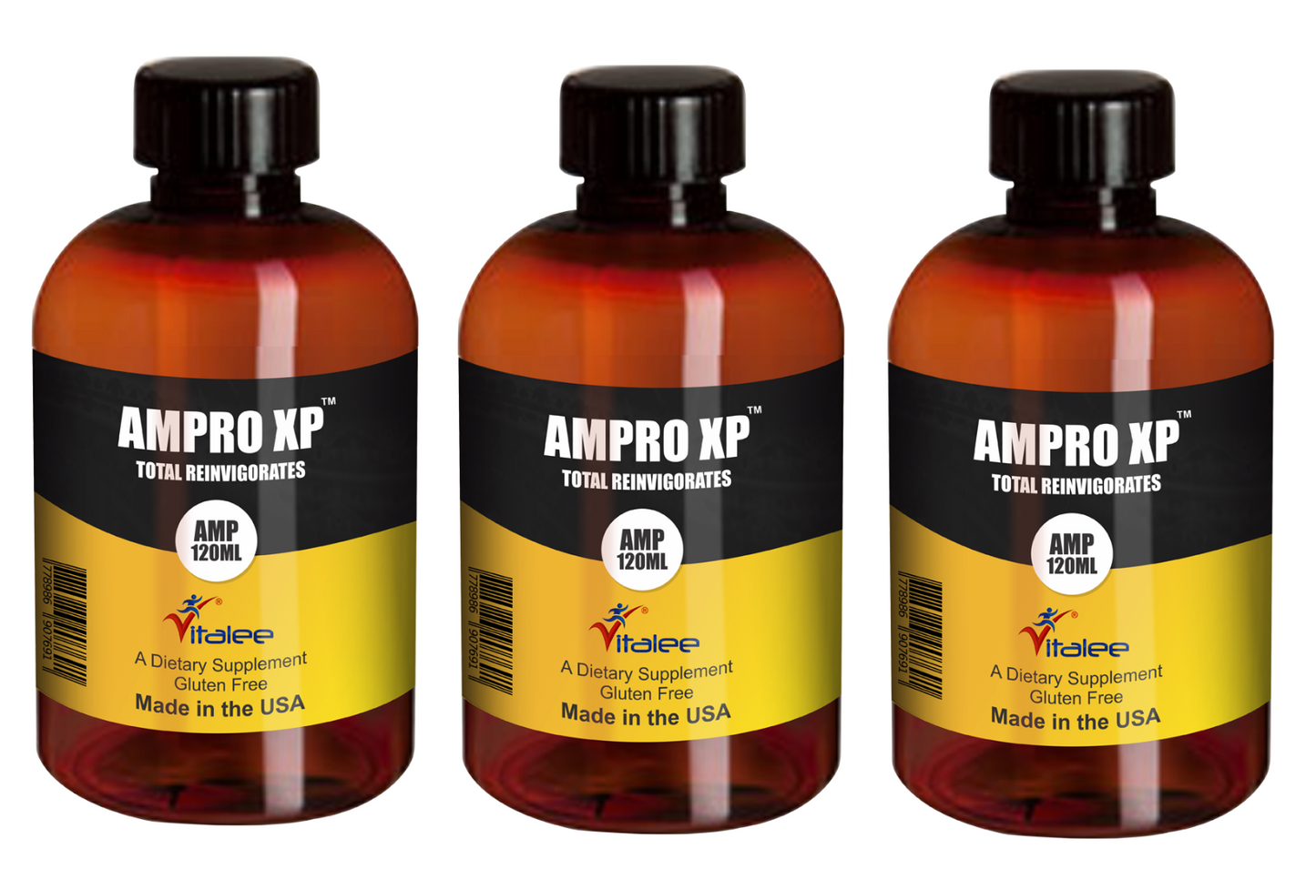 Ampro XP Super Energy & Immune Sytem Booster. (120 ml, Pack 3 Bottles)