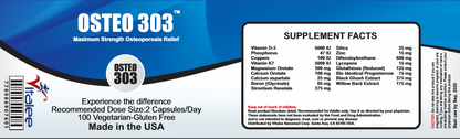 Osteo 303-Rheumatoid Arthritis, Osteoporosis, Osteopenia pain relief (60 cnt)
