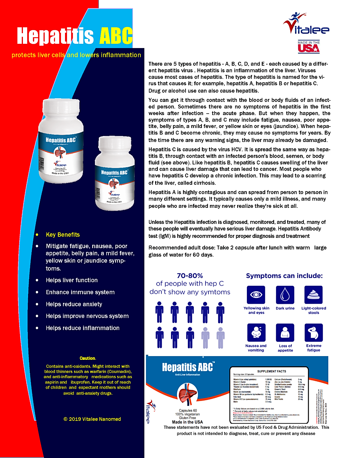 Hepatitis ABC- liver inflammation helper (Capsule 60)