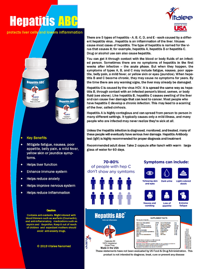 Hepatitis ABC- liver inflammation helper (Capsule 60)