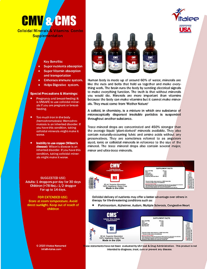 Vitalee Colloidal Combo Pack of ionic minerals & vitamins (2X 60ml)