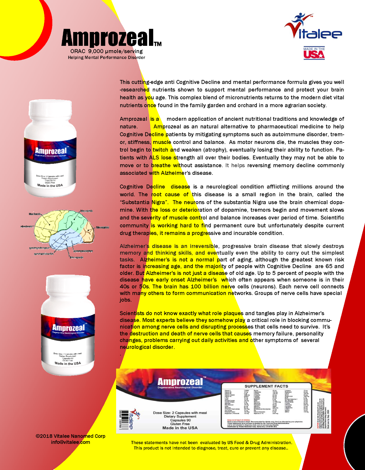 Amprozeal- Memory Decline Supplement (Capsule 60ct)