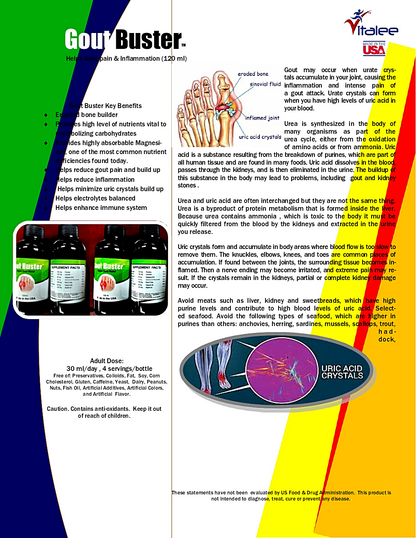 Gout Buster Liquid economy Pack- Faster Relief (4 Bottles 120 ml)