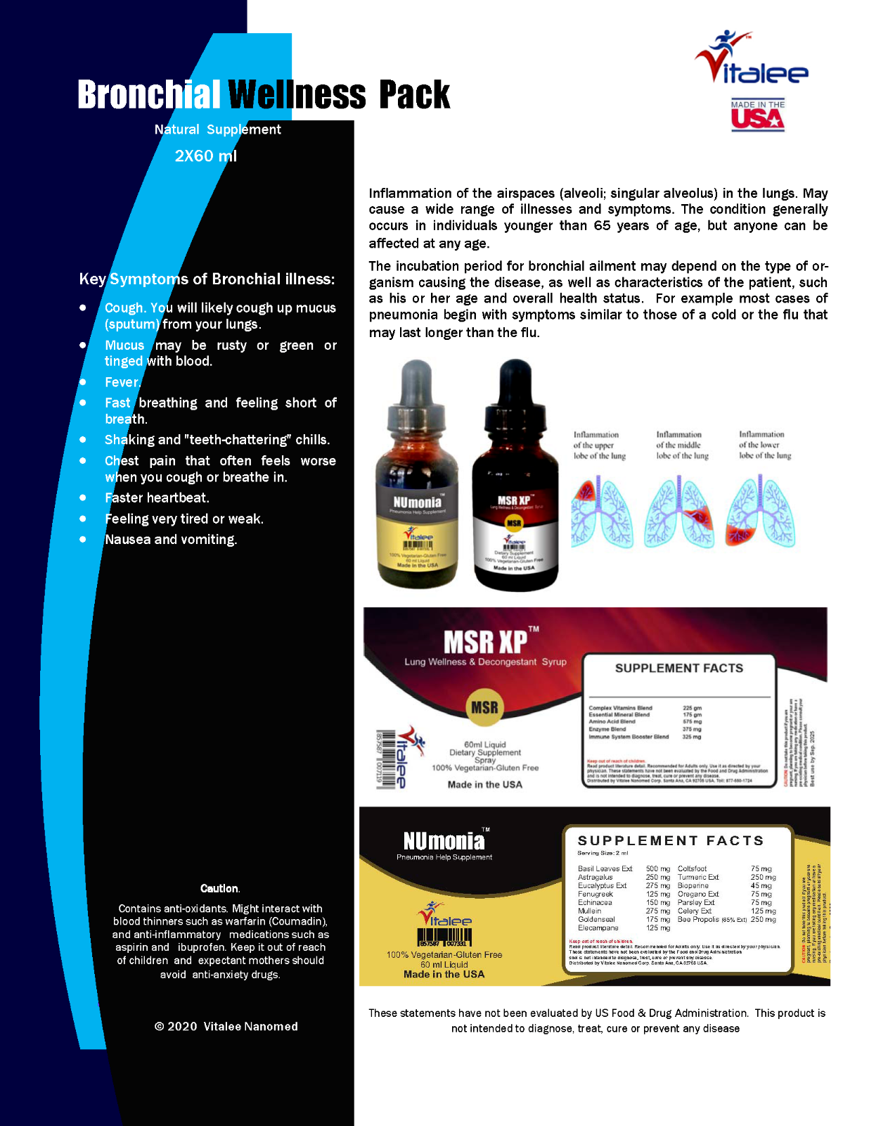 Bronchial Rapid Wellness Pack Supplement (2X 60 ml )