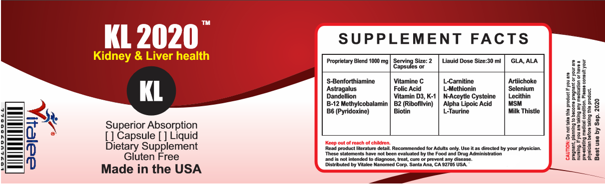 KL-2020 Liver and Kidneys Function Helper (3 bottles Caps 60 cnt)