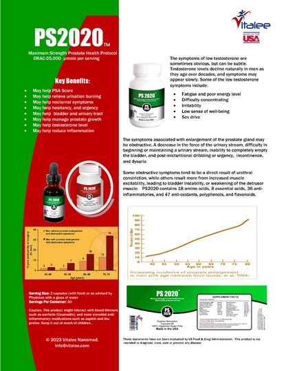 PS2020-Prostate BPH Supplement Economy Pack (Caps 3X 60ct)