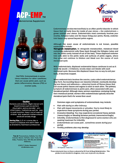 Endometriosis Supplement Pack of for pelvic or menstrual period pain (3X60 ml)