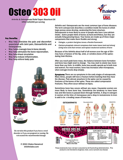 Osteo 303 Oil-Osteoporosis, Arthritis, Osteopenia Oil Economy Pack (3X60 ml)