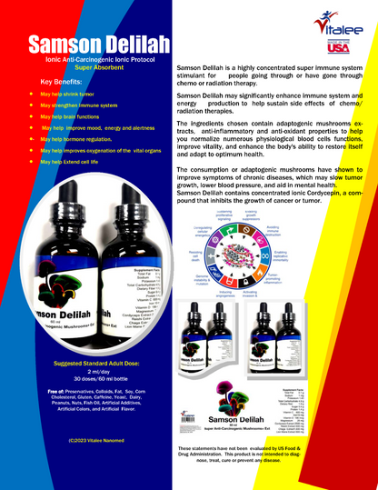 Samson Delilah- Immune System Ionic Protocol Pack of 3 Bottles (3X60 ml)