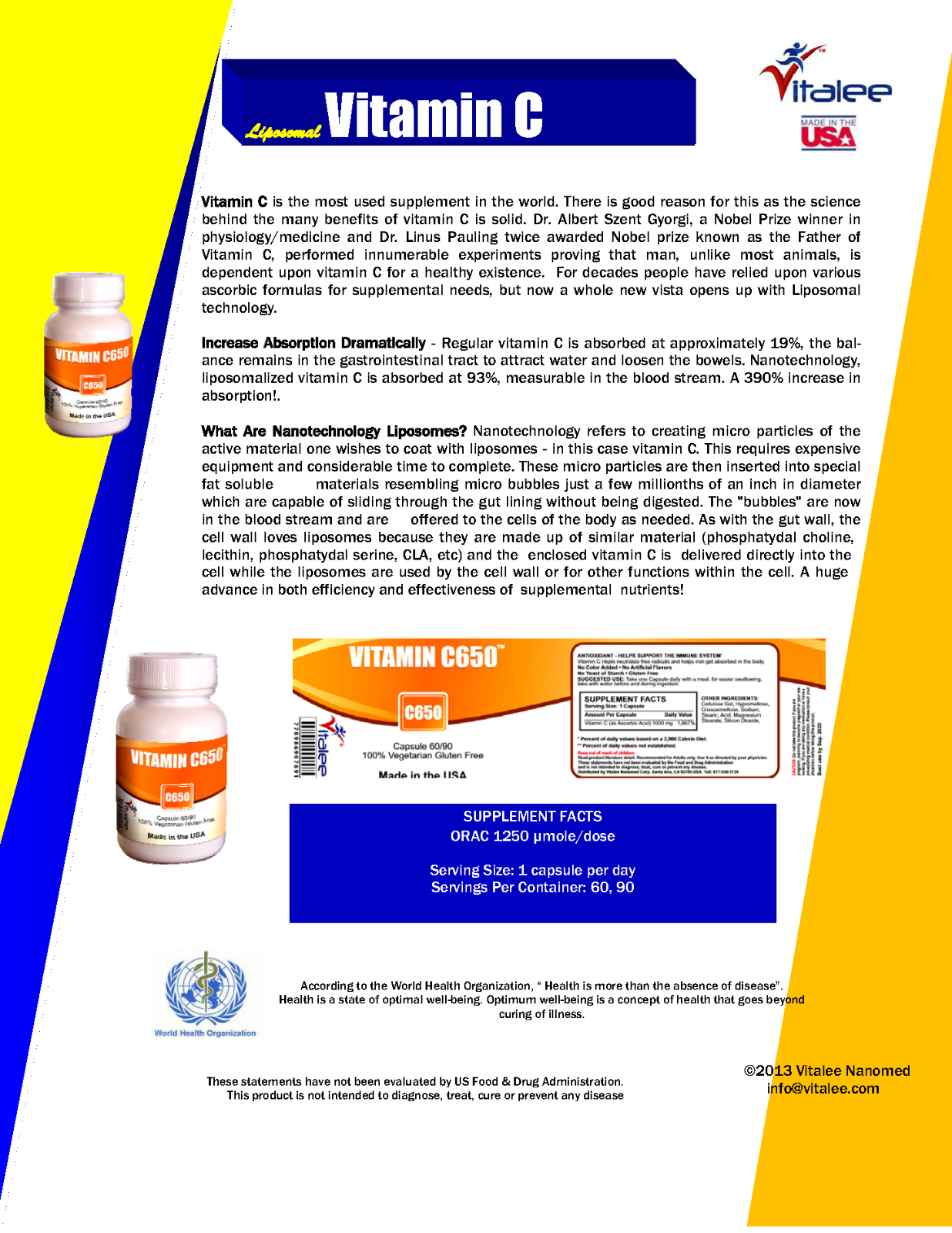 Vitalee High Potency Super Absorption Vitamin C-1000 mg (Capsule 60ct)