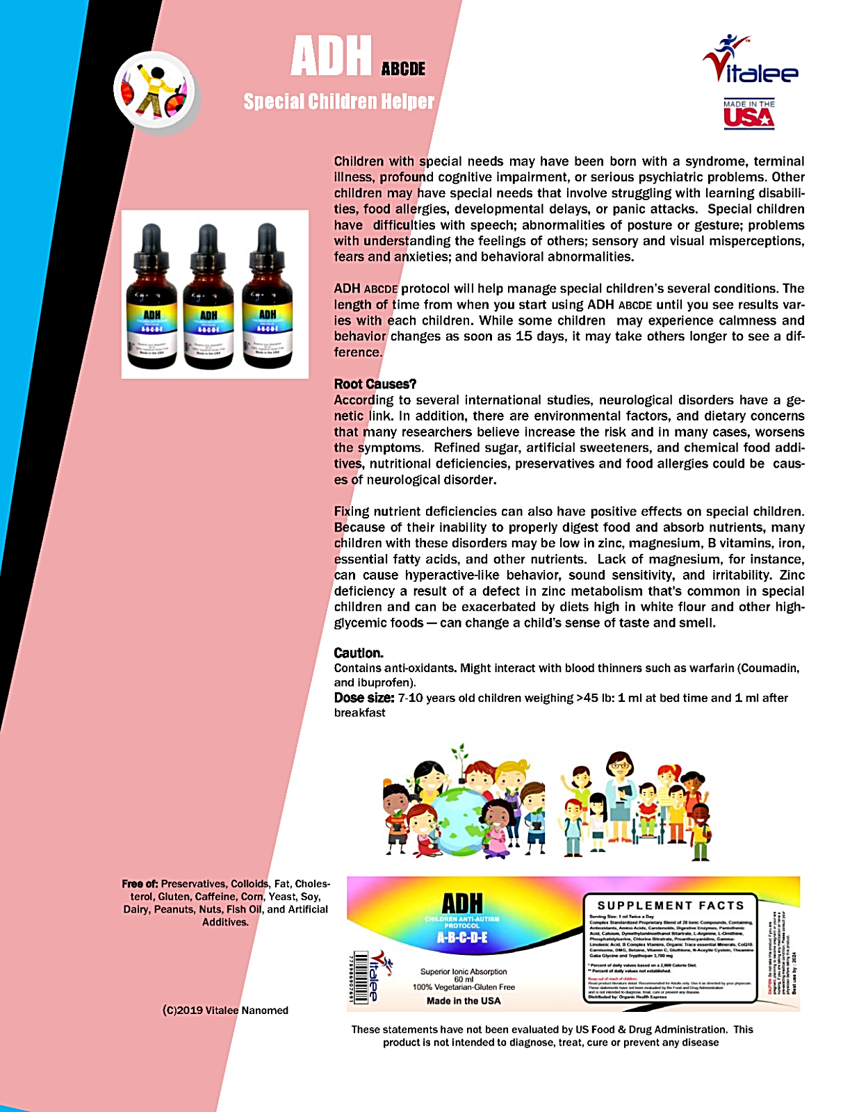 Autism & Special Deficit Attention Children Supplement (1 Bottle, 60ml)- show…