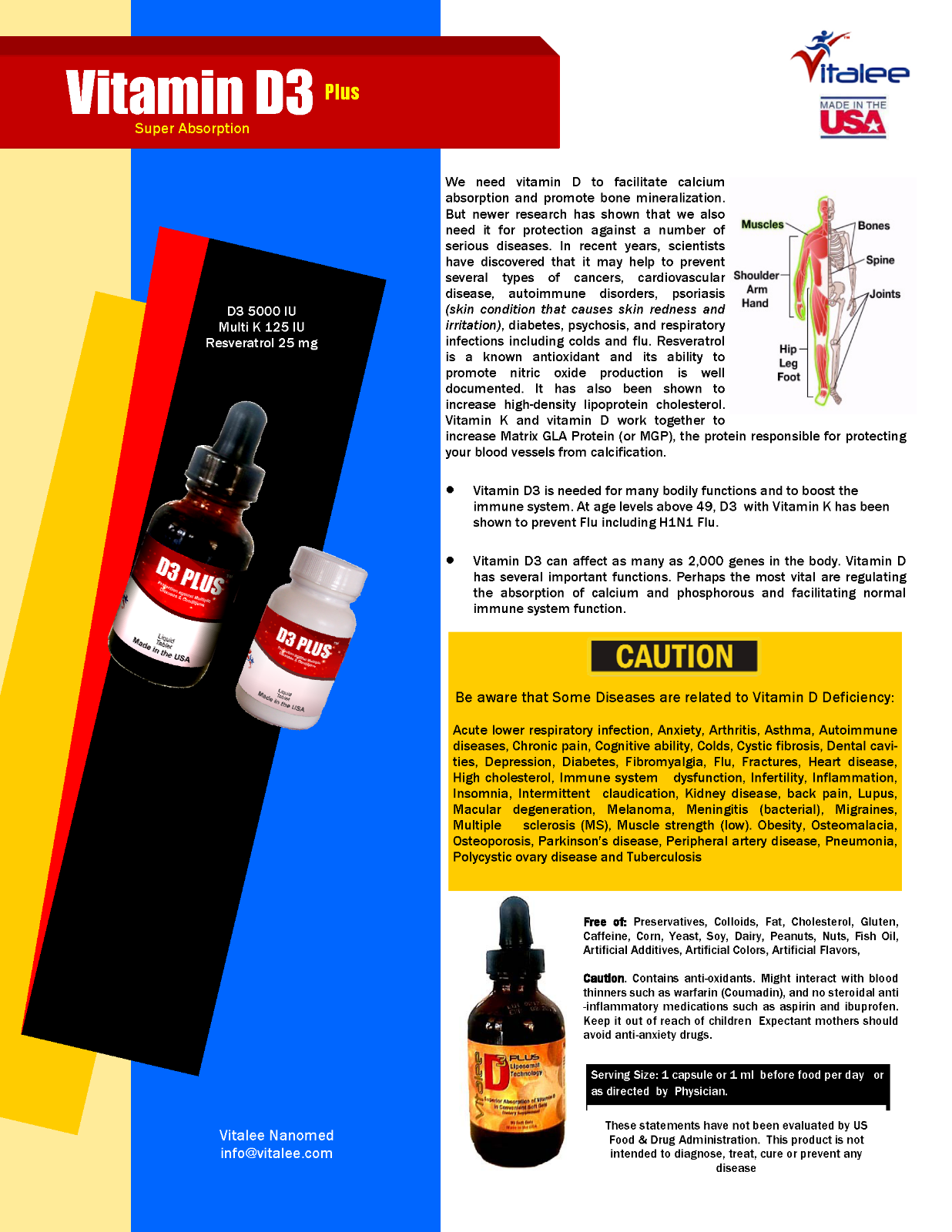 Vitamin D3+ MK-7 Economy Pack (3X60 ml bottle)