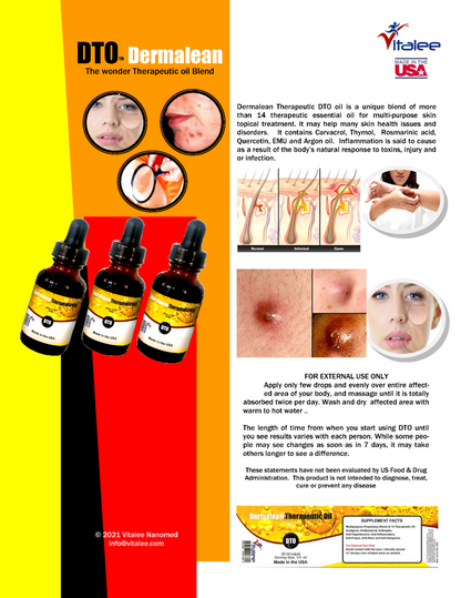 Dermalean DTO-Multi-purpose Boil, Acne, Itching, and Burn Oil (1 Bottle, 30 ml)