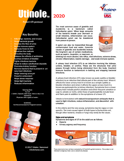 Utinole UTI 2020. Ultimate Urinary Tract Infection Protection (Capsule 60ct)