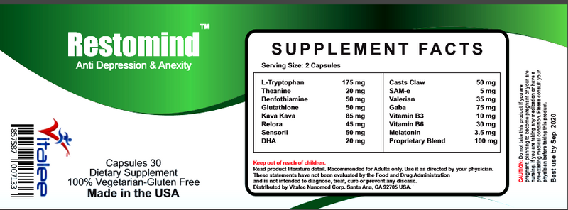 1017-Restomind- Anxiety Helper Pack (3X30ct)