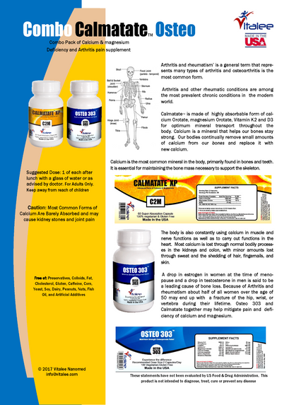 Combo-Calcium, Magnesium Orotate & Osteoarthritis Pack (Capsule 60X2 bottles)